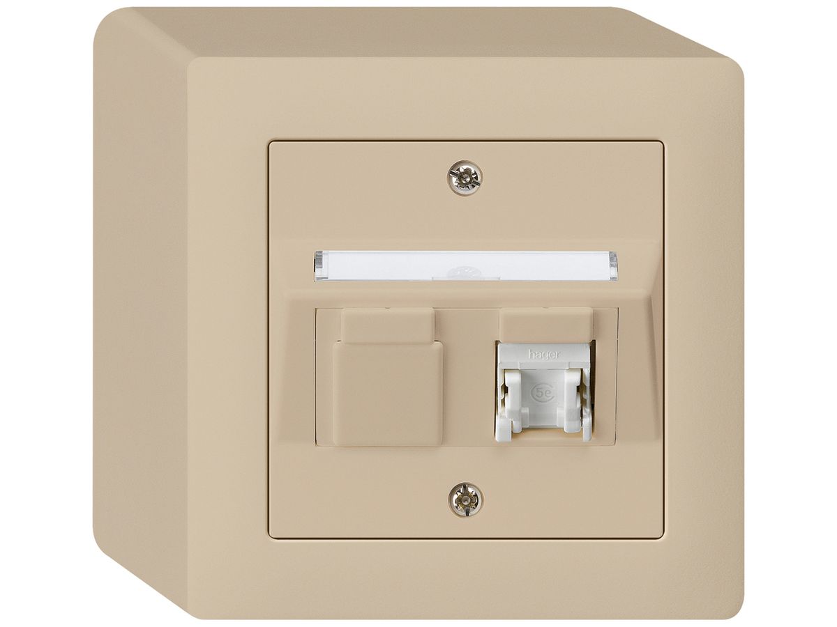 AP-Dose kallysto Kat.5e 1RJ45/u beige