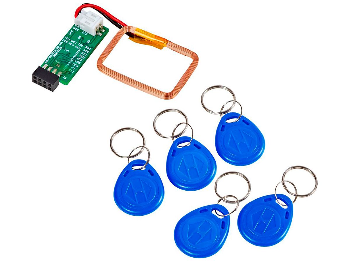 Zutritt Kontrolle Modul Urmet mit Schlüsseln 3×blau 1×gelb 1×rot