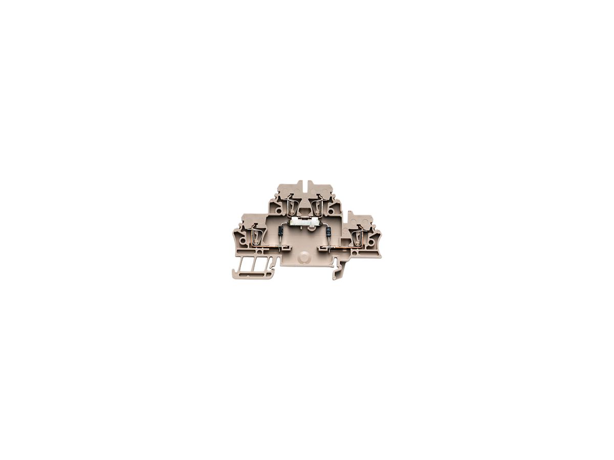 Bauelement-Reihenklemme Weidmüller ZDK 2.5/D/4 Zugfeder 2.5mm² Diode TS35 beige