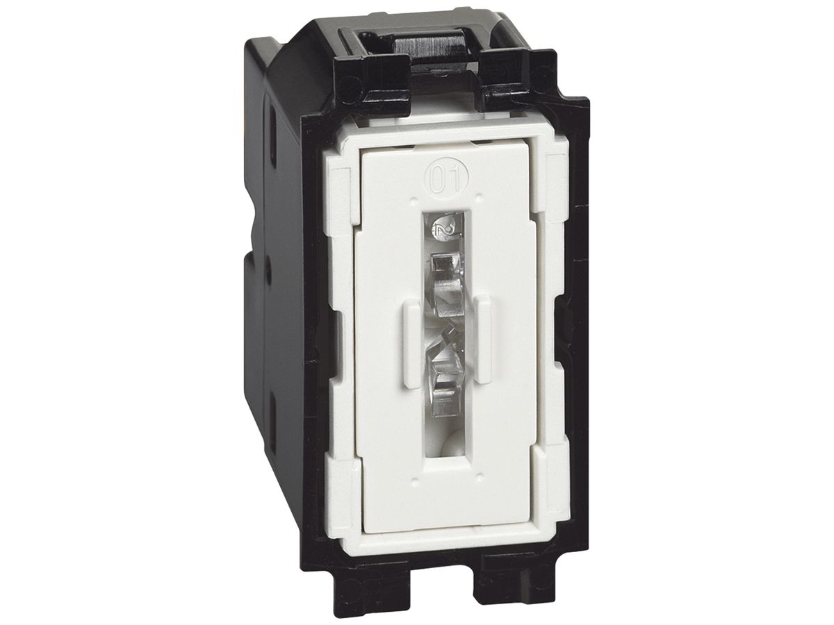 Drucktaster Legrand Living Now 10A 250V 22.5×45mm Steckklemmen weiss