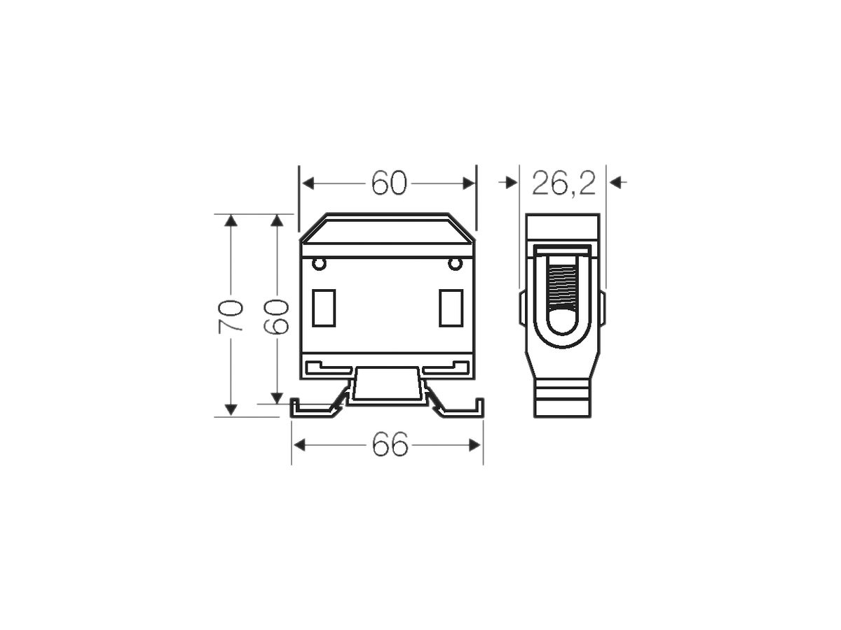 Verbindungsklemme Hensel, bis 70 mm², Cu, 1-polig