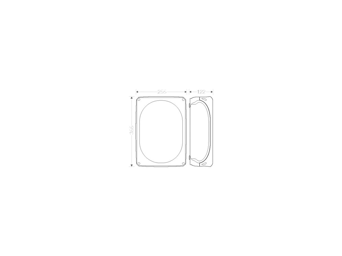 Leergehäuse Hensel, nicht durchsichtiger Deckel 215×320×106mm schwarz