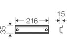 Profilschiene DIN-35 L 216 zu Apparategehäuse Gr.1, 2 und 3