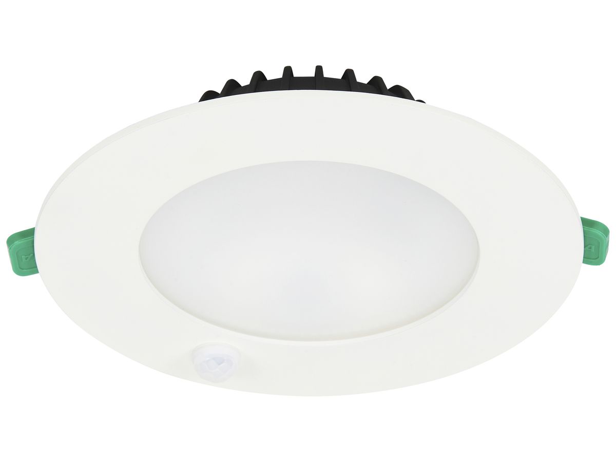 LED-Downlight Sylvania INSAVER SEN 9.5W 1000lm 3000K IP54 WB Ø175mm weiss