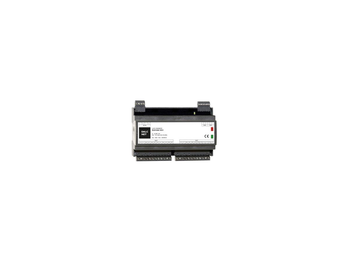 REG-LED-Betriebsgerät DALCNET DLD1248-12CV-DMX 0-10V 1-10V DMX DIM 91×143×62mm