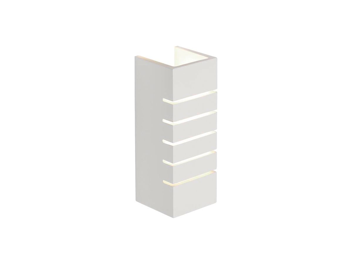 Wandleuchte SLV GL 100 SLOT, E14 40W Gips eckig IP20 weiss