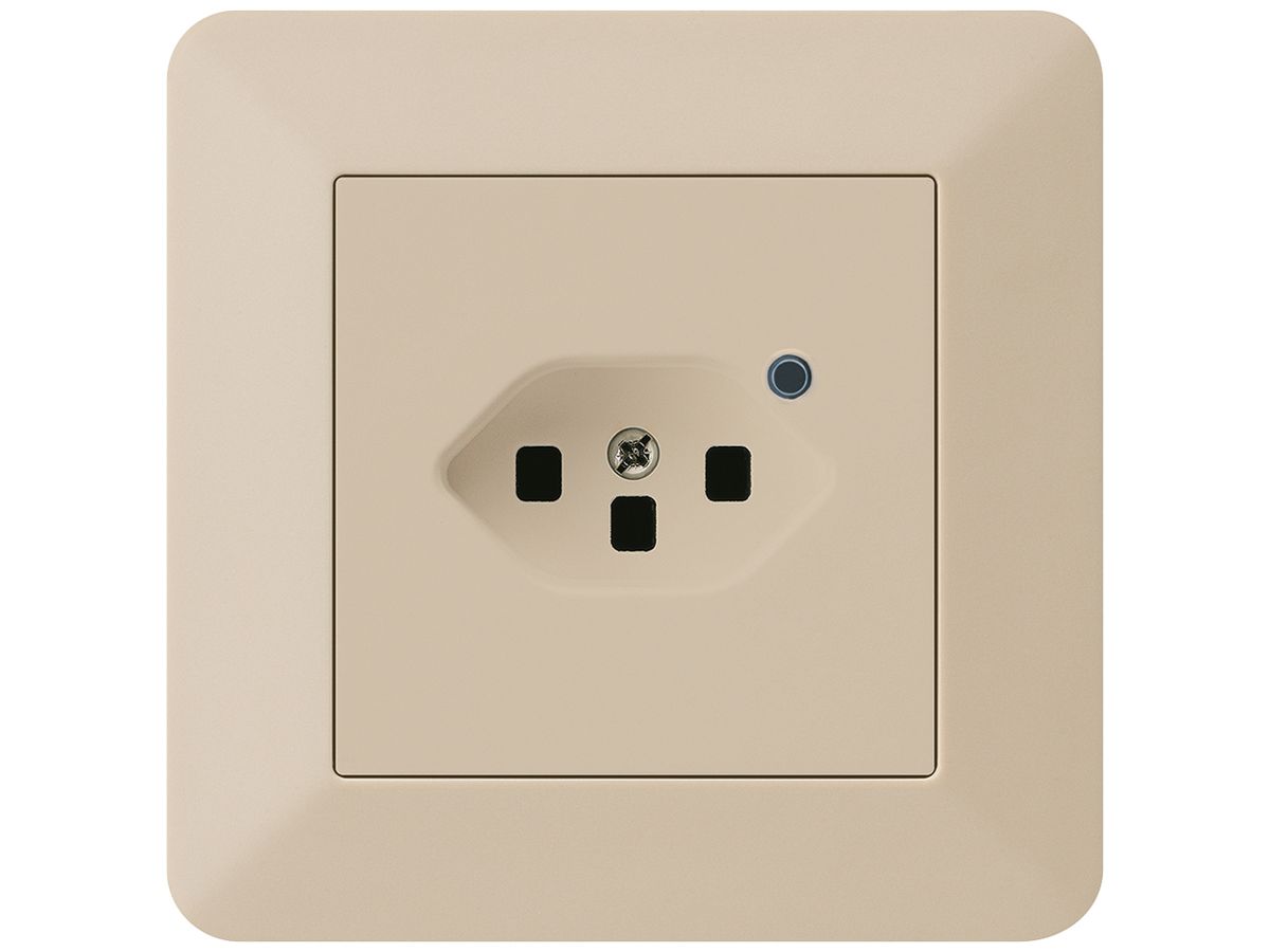 UP-Steckdose Hager kallysto.trend 1×T23 beleuchtet C beige