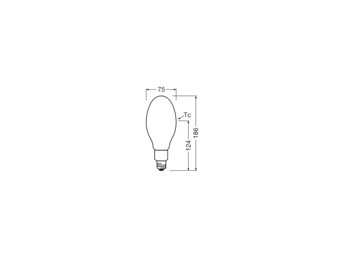 LED-Lampe LEDVANCE HQL FIL P E27 14.5W 2700lm 2700K mattiert 186mm