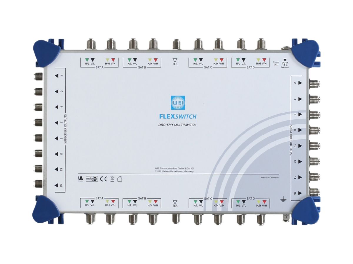Multischalter WISI FLEXSWITCH 17/16, Kaskade, terrestrisch passiv