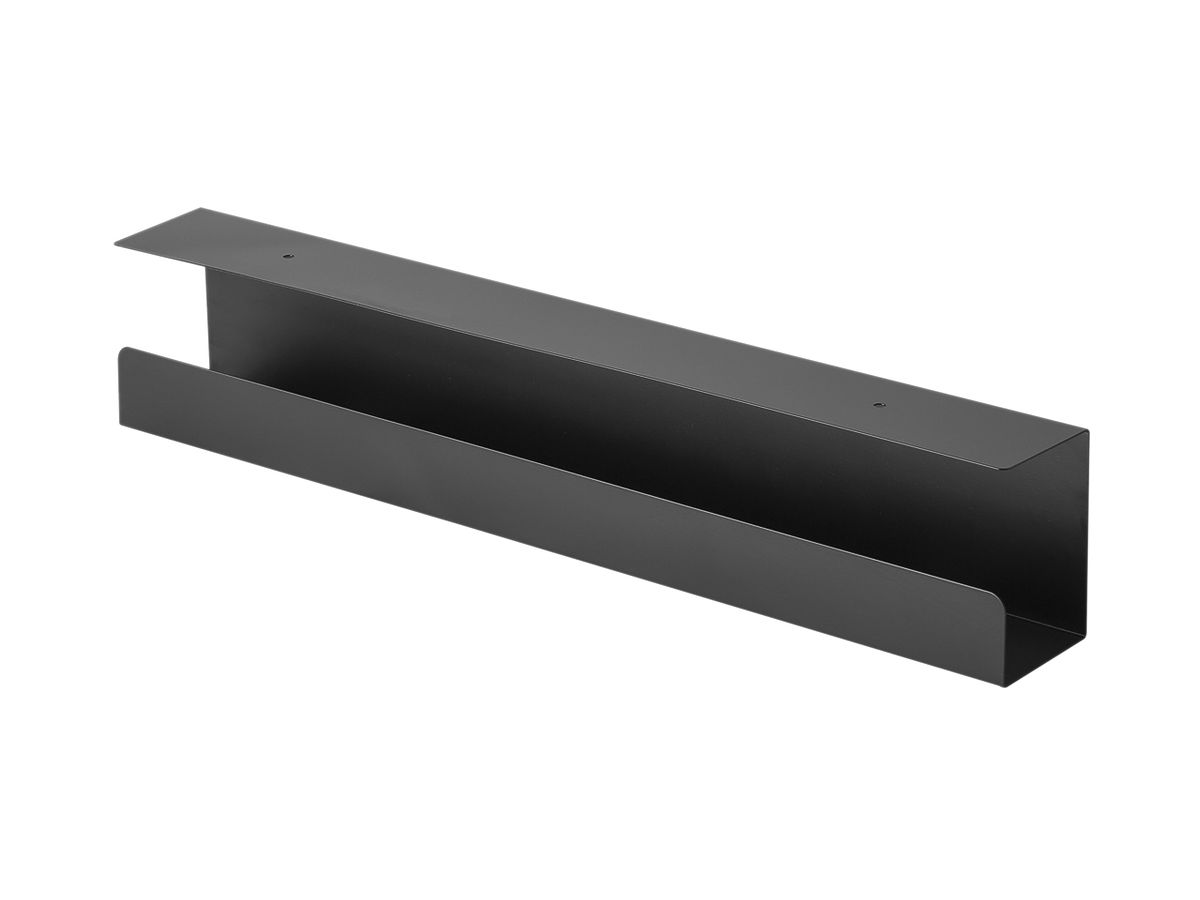 Untertisch-Kabelführungskanal VALUE 600×114×76mm, Stahlblech schwarz