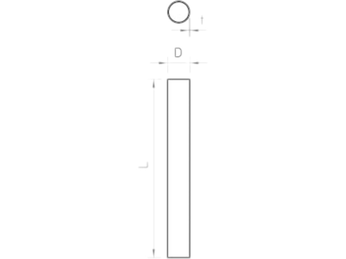 Stahlrohr Bettermann M63 ohne Gewinde Edelstahl A4
