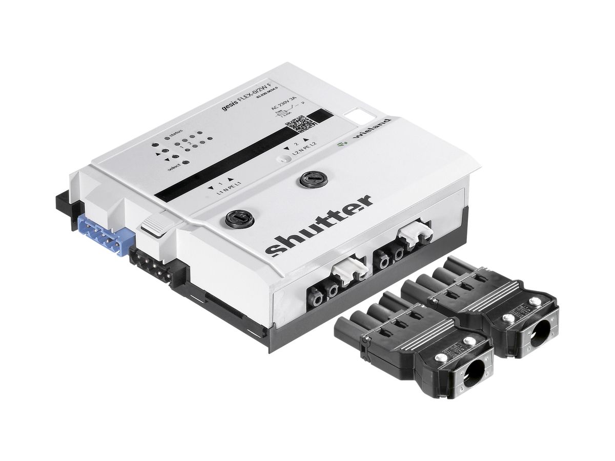 Erweiterungsmodul Wieland gesis, Jalousieausgang 230V 2-fach, 3A, Steckersatz