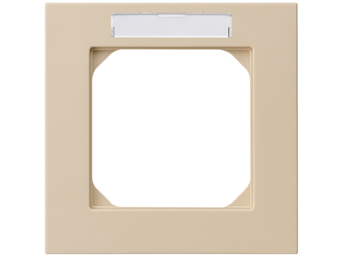 UP-Abdeckrahmen kallysto.pro 1×1 beige 94×94mm mit Beschriftungsrahmen