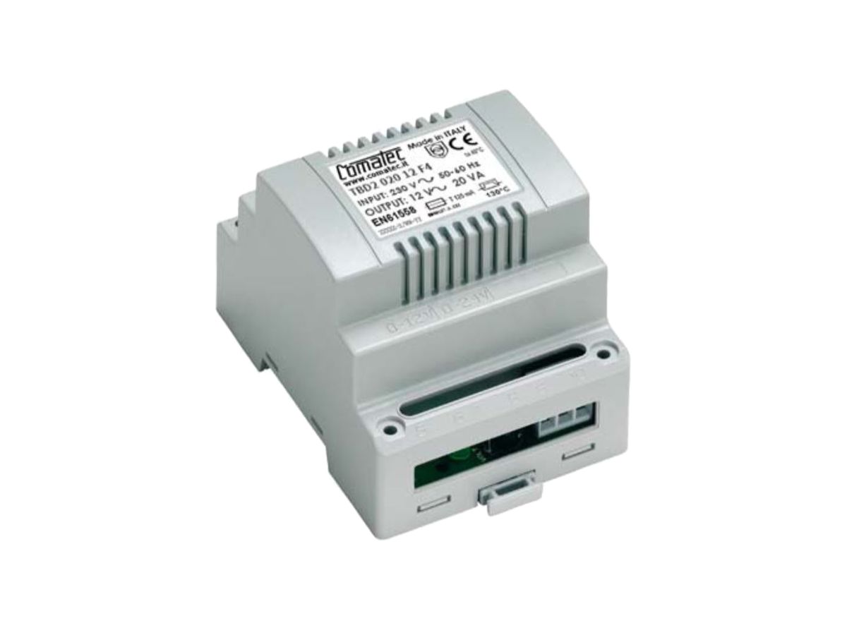 REG-Trenntransformator Comatec TBD2, IN: 230VAC, OUT: 12VAC/20VA, 4TE