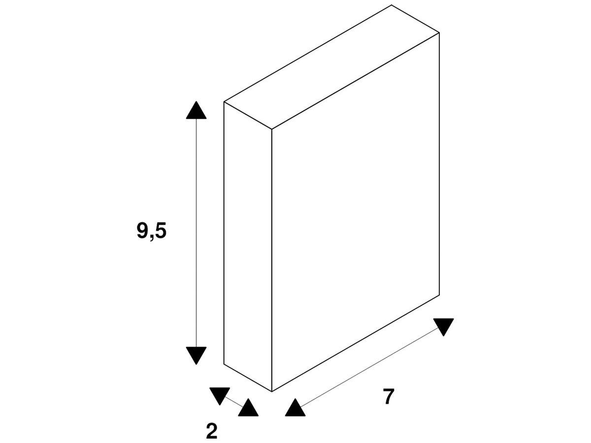 Endkappe SLV GRAZIA 60 70×95×20mm Aluminium weiss