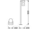 Wegeleuchte LDV ENDURA CLASSIC CASCADE E27 amber 820mm Aluminium anthrazit