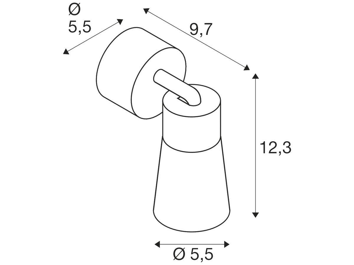 Spot SLV PURI 2.0 Cone CW GU10 1×6W DIM Ø55×123×97mm weiss