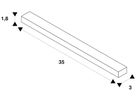 LED-Betriebsgerät SLV 100W 24V DALI DIM 350×30mm