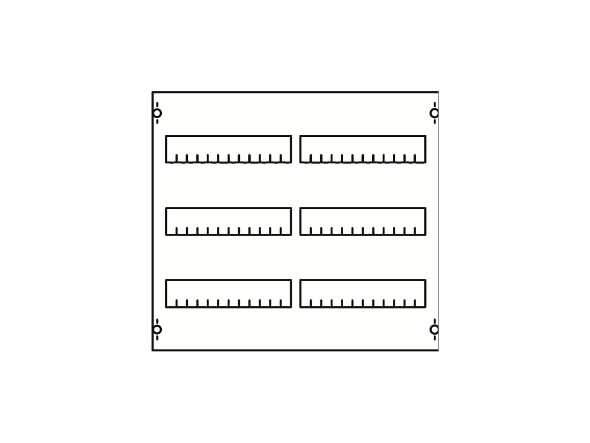 REG-Ausbaumodul ABB 2V00A, für Kleinverteiler CombiLine 2-Feld 3-reihig 72TE