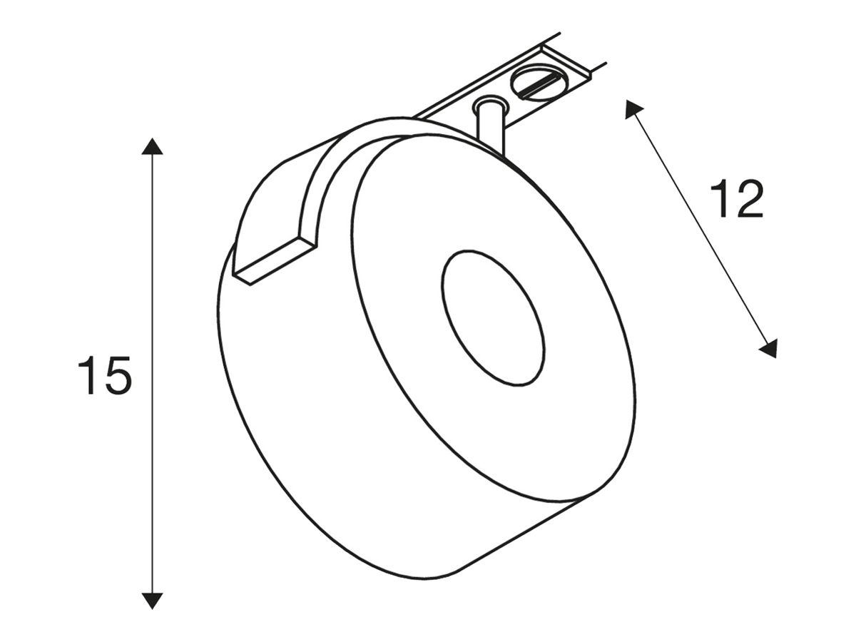 LED-Strahler SLV KALU TRACK, 12W 800lm 3000K mit 1-Phasen-Adapter IP20 weiss