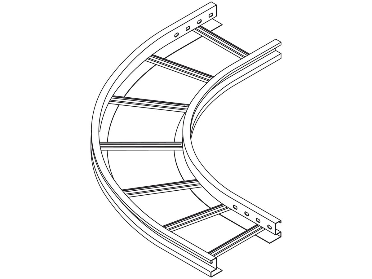 Bogen Lanz 90° für Weitspann-Multibahn 400×60mm ZMA
