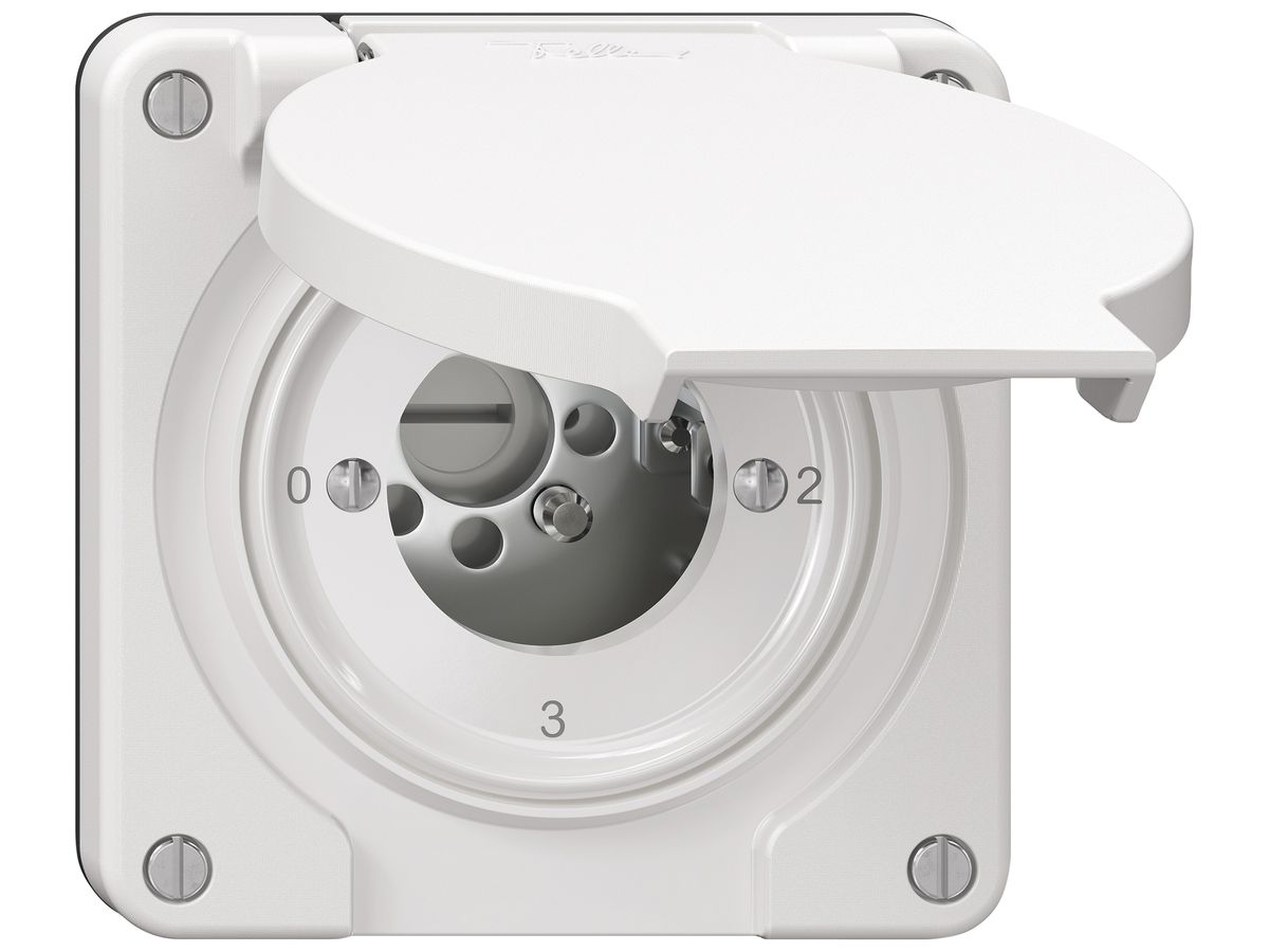 Schlüsselschalter NEVO SNAPFIX® Umschalter 16A 400V 0-1-2-3 ws