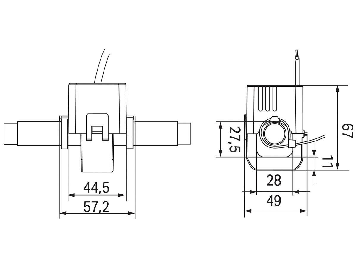Stromwandler WAGO 400A/1A Bemessungsleistung 0.2VA Genauigkeitsklasse 1