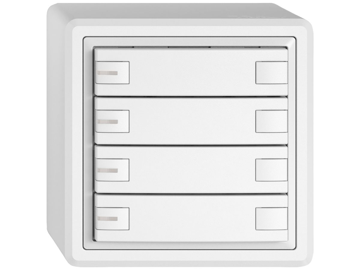 AP-KNX-Taster RGB EDIZIO.liv SNAPFIX® Temperaturfüh.RGB-LED 4×T 2-Tbed.ws