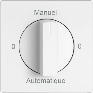 Drehschalter EDIZIO.liv SNAPFIX® Drehgriff 2/1L 0-Manuel-0-Automatique ws