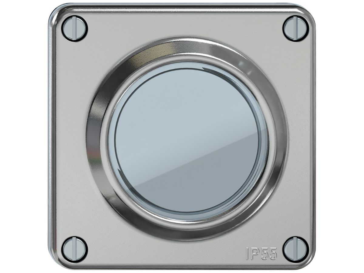 Deckel ELEMENT für KNX-Taster und Wiser aluminium IP55