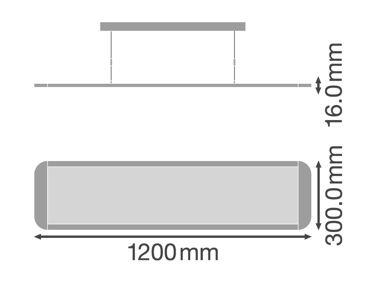 LED-Pendelleuchte LEDVANCE PANEL DIRECT/INDIRECT ZBVR 1200, 36W 3800lm 3000K UGR