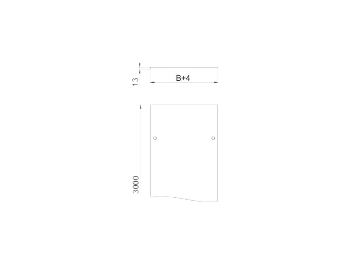 Deckel Bettermann mit Drehriegel 500×3000mm Zink-Al-beschichtet