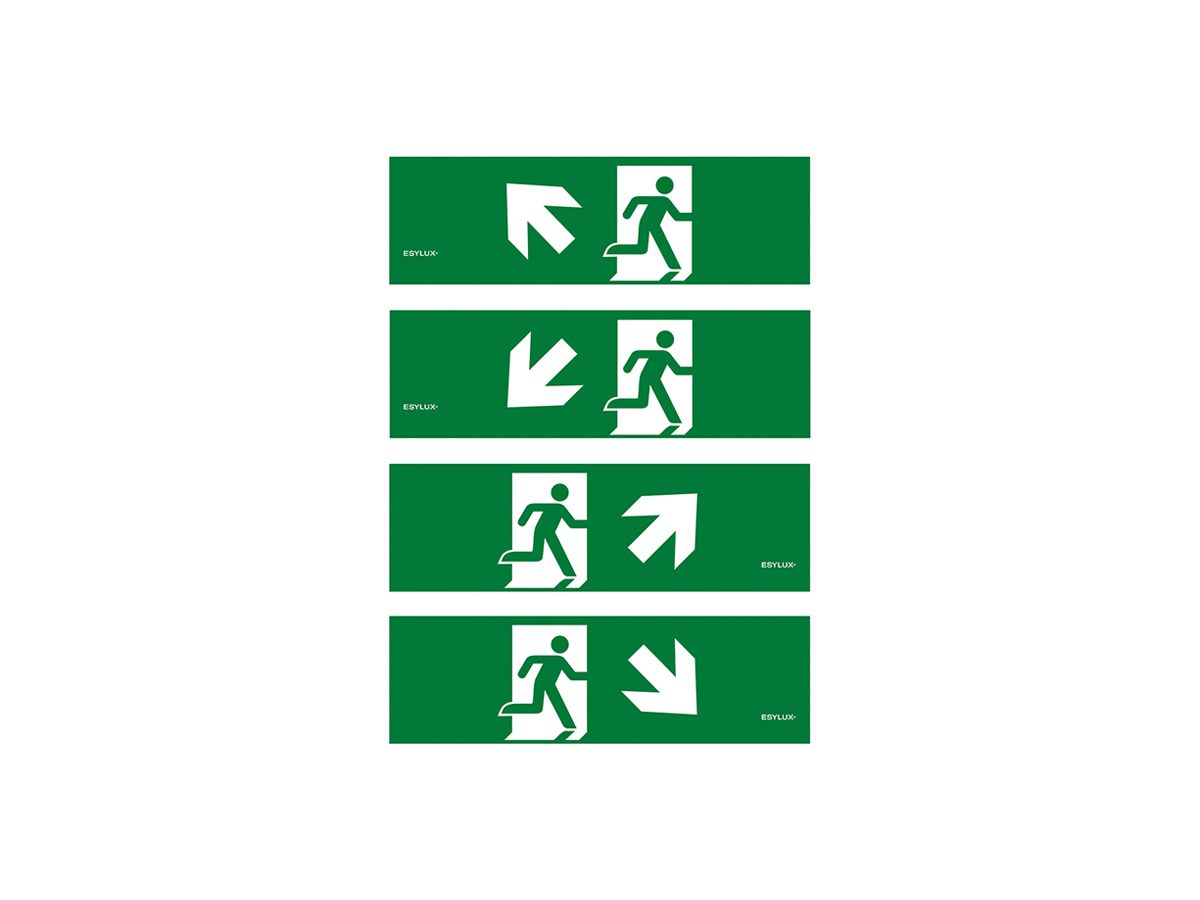 Piktogramm-Set ESYLUX SLX FLAT 14 OR/OL/UR/UL
