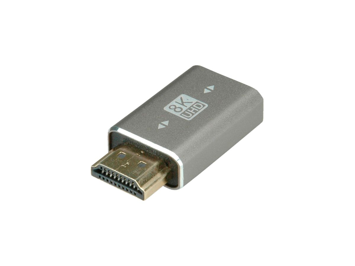Adapter ROLINE HDMI→HDMI ST/BU 8K@60Hz UHD-2 passiv Silber