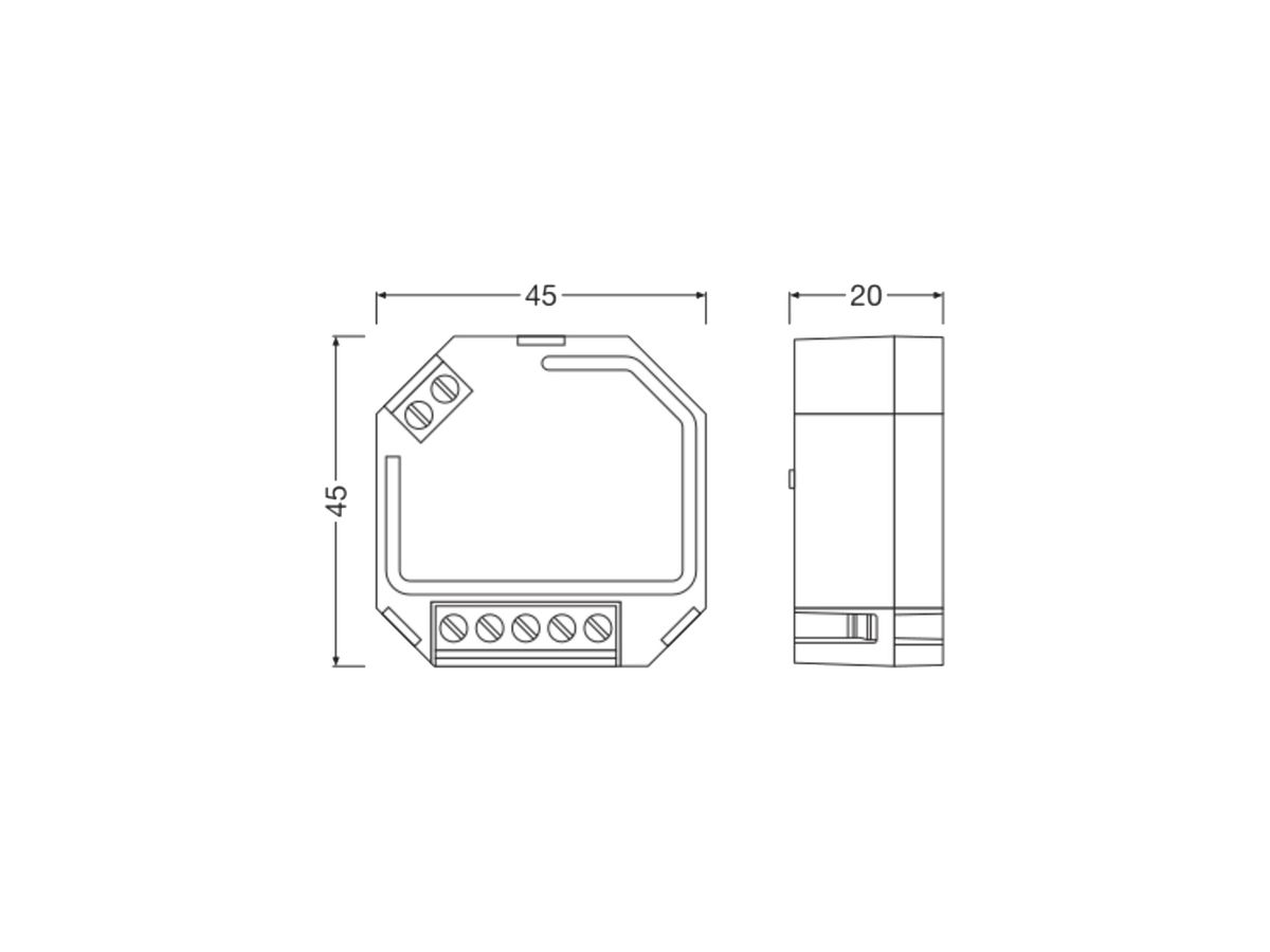 Steuergerät LEDVANCE IP20 AC 400W DALI 45×20×20mm