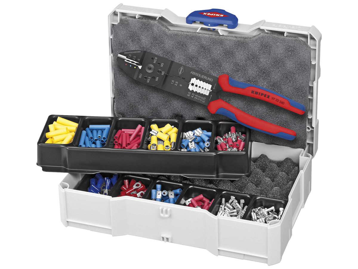 Crimpzangen-Set KNIPEX Presskabelschuhe isoliert Mit Werkzeug