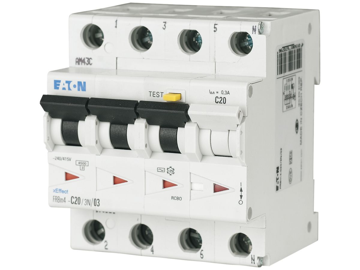 Fehlerstrom-/Leitungsschutzschalter ETN C 32A 30mA 3L+N