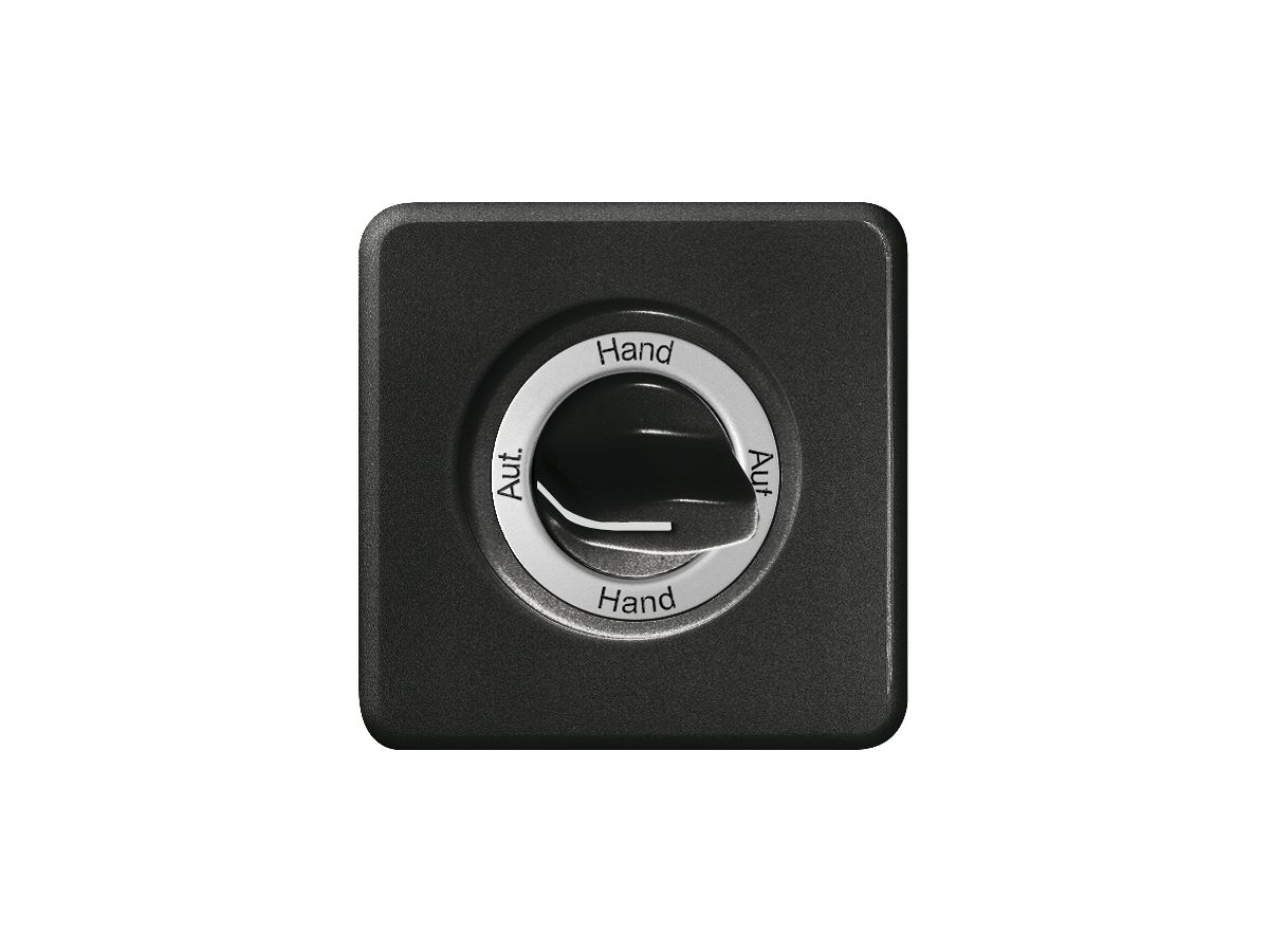 Frontset Aut.-Hand-Aut.-Hand für Drehschalter schwarz FH