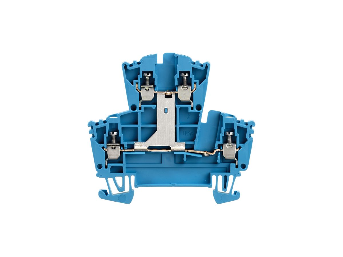 Mehrstock-Reihenklemme Weidmüller WDK V Schraubanschluss 2.5mm² 2 Etagen blau