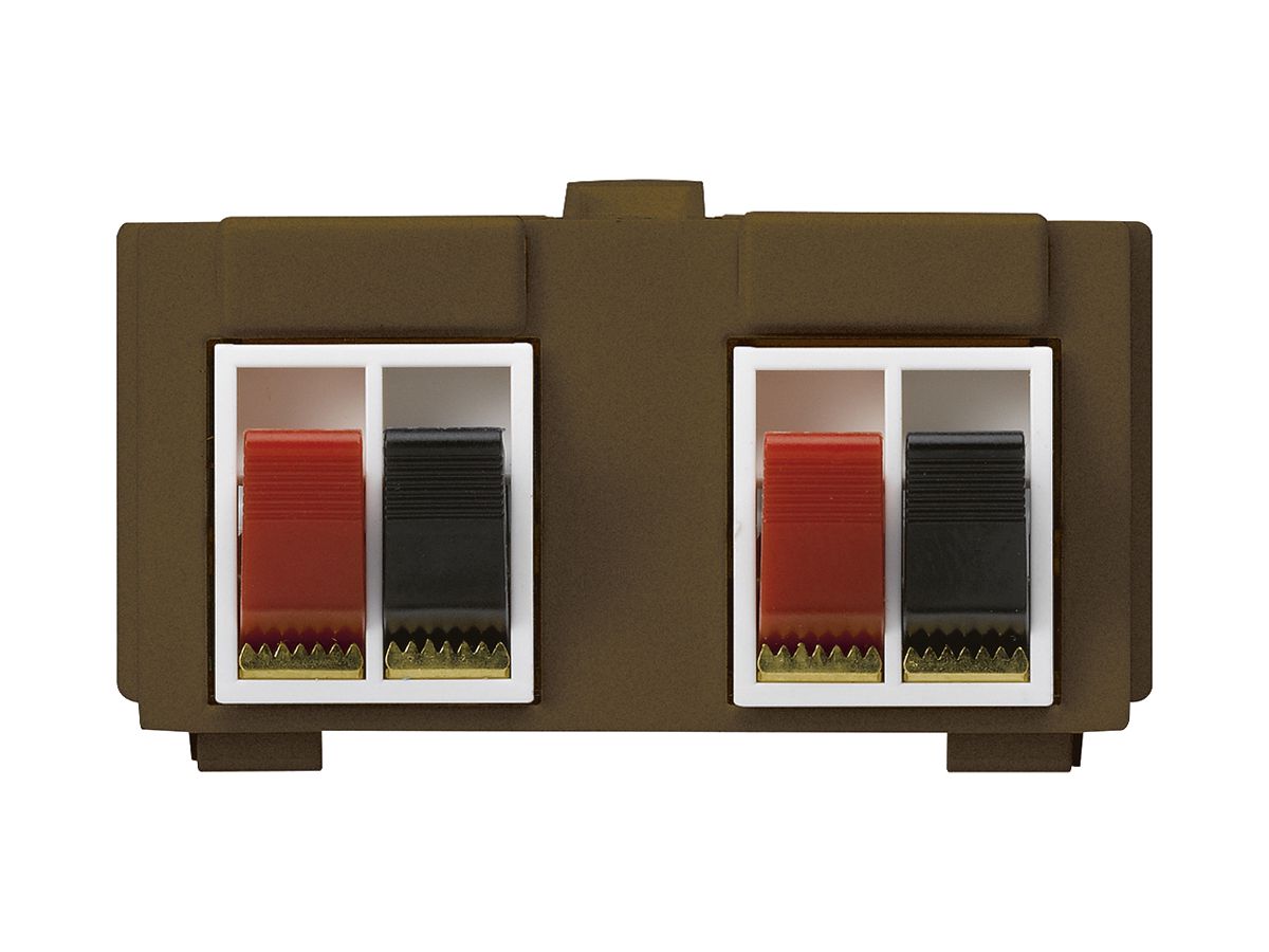 Multimedia-Modul M3 mit 4×LS-Klemme rot/schwarz kallysto braun