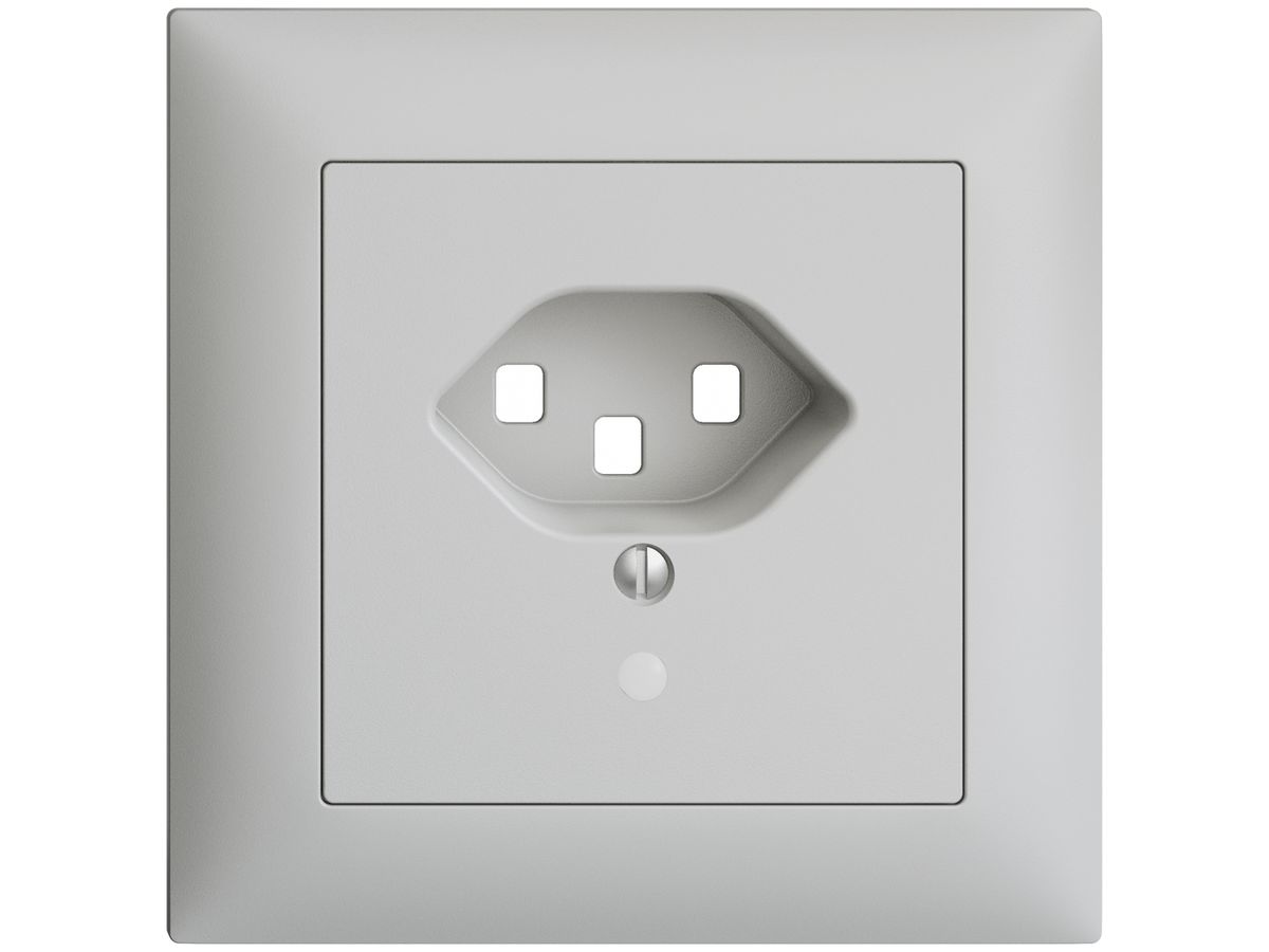 UP-Frontset EDIZIOdue T23 hellgrau 88×88mm mit Linse
