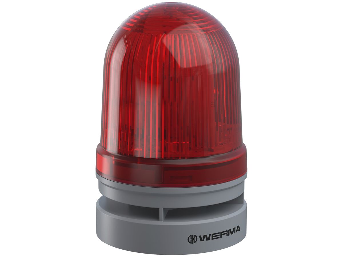 Blitz- und Dauerleuchte WERMA Midi TwinLIGHT Combi, 115...230VAC, rot