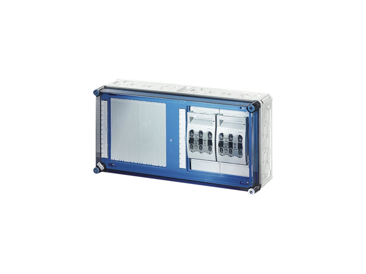 NH-Gehäuse Hensel Mi 2×3×NH00, mit Sammelschiene, 250A,5-polig
