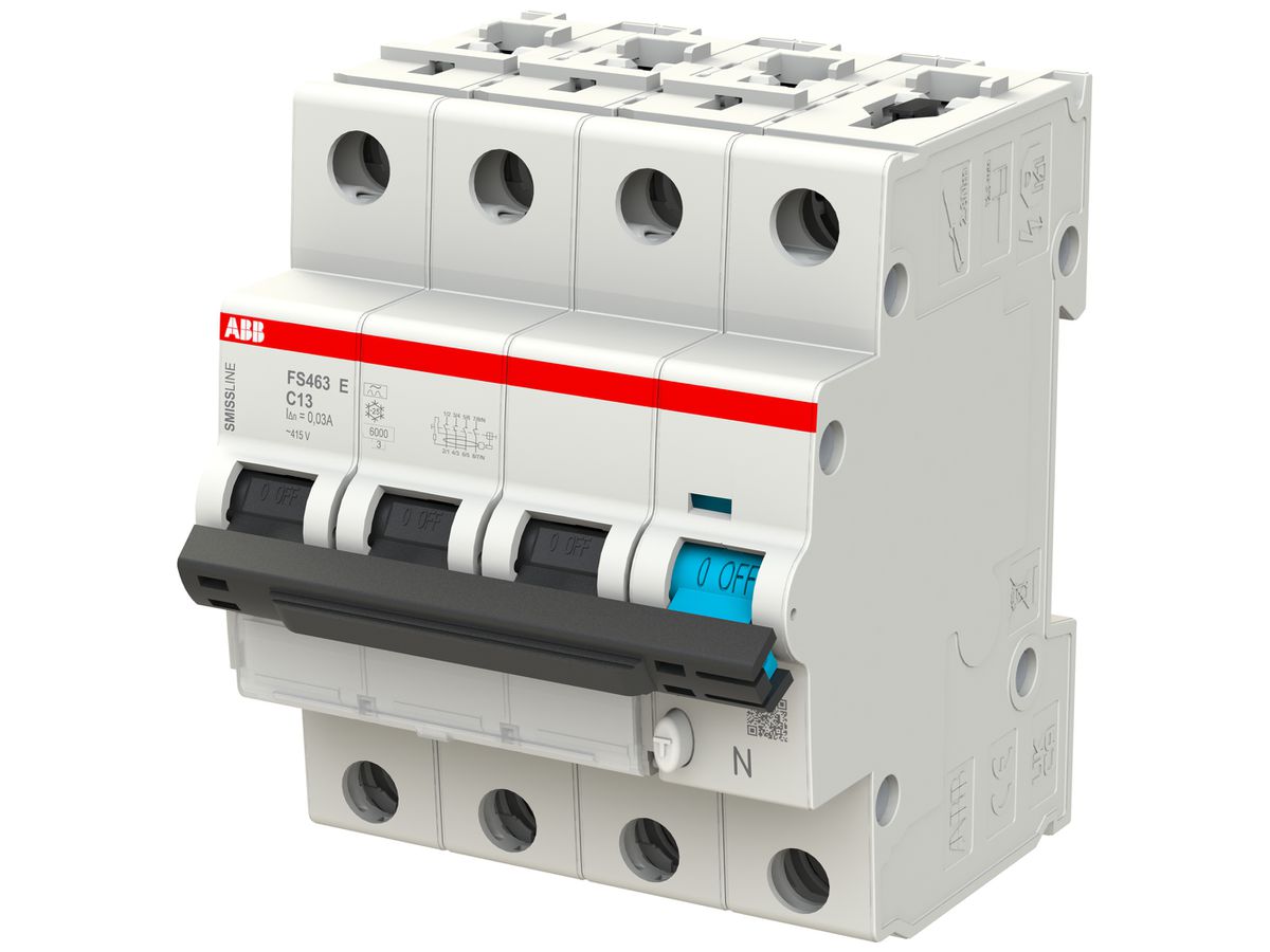 FI/LS-Schalter ABB FS463E SMISSLINE CL C-13A/30mA 3LN 6kA Typ A