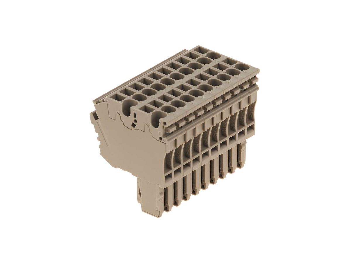 Stecker Weidmüller ZP 2.5/2AN/QV/10 Zugfeder 2.5mm² 10L beige