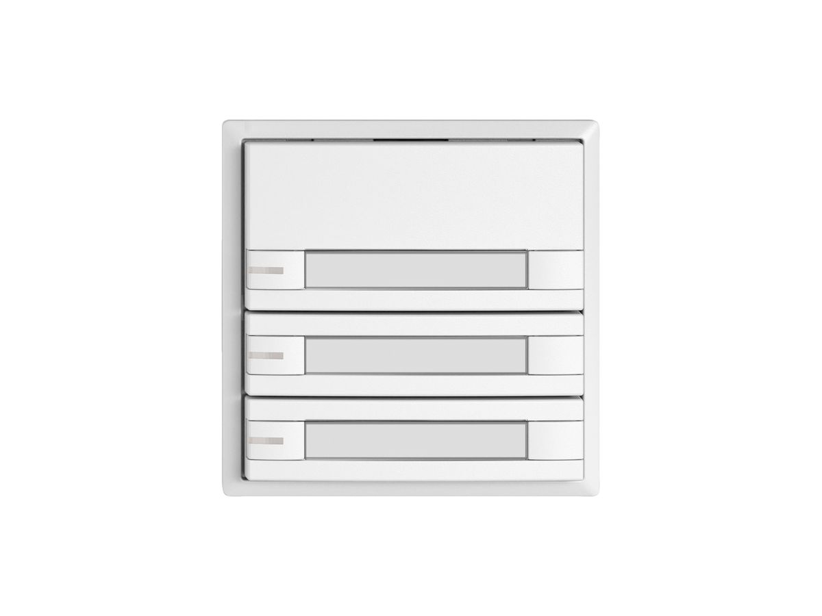 KNX-Taster RGB EDIZIO.liv SNAPFIX® Temperaturfüh.RGB-LED Pap.3×T 2-Tbed.ws