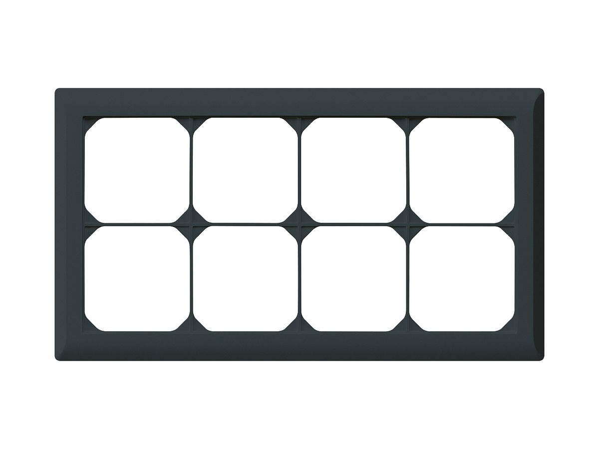 UP-Abdeckrahmen kallysto.line 2×4 schwarz horizontal 152×272mm