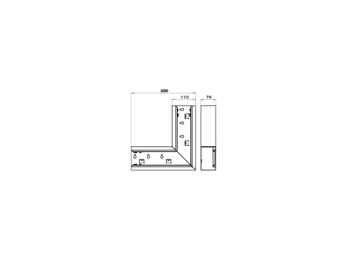 Flachwinkel Bettermann GS-SFS70110 reinweiss