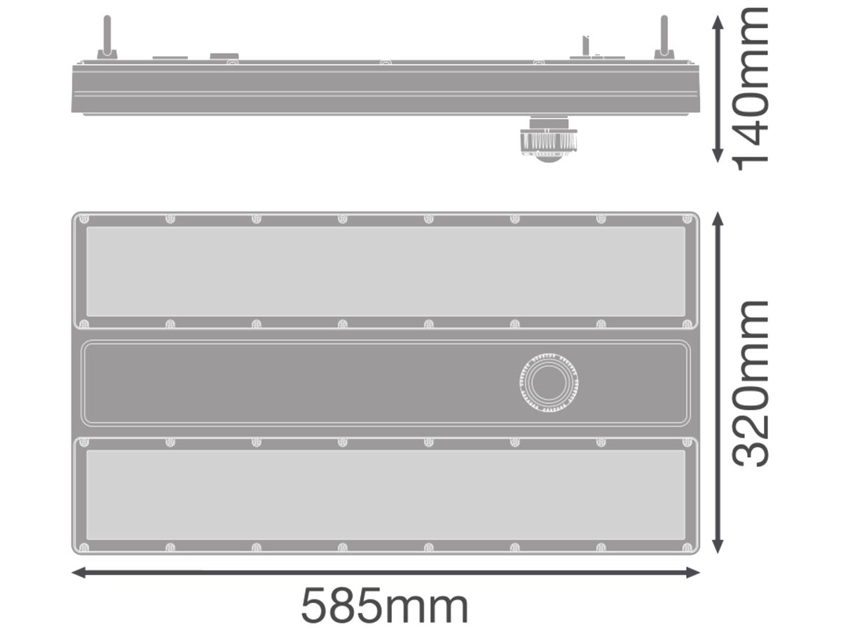 LED-Hallenstrahler LEDVANCE HIGH BAY 240W 23400…44160lm 4000K IP65 MB 0-10V