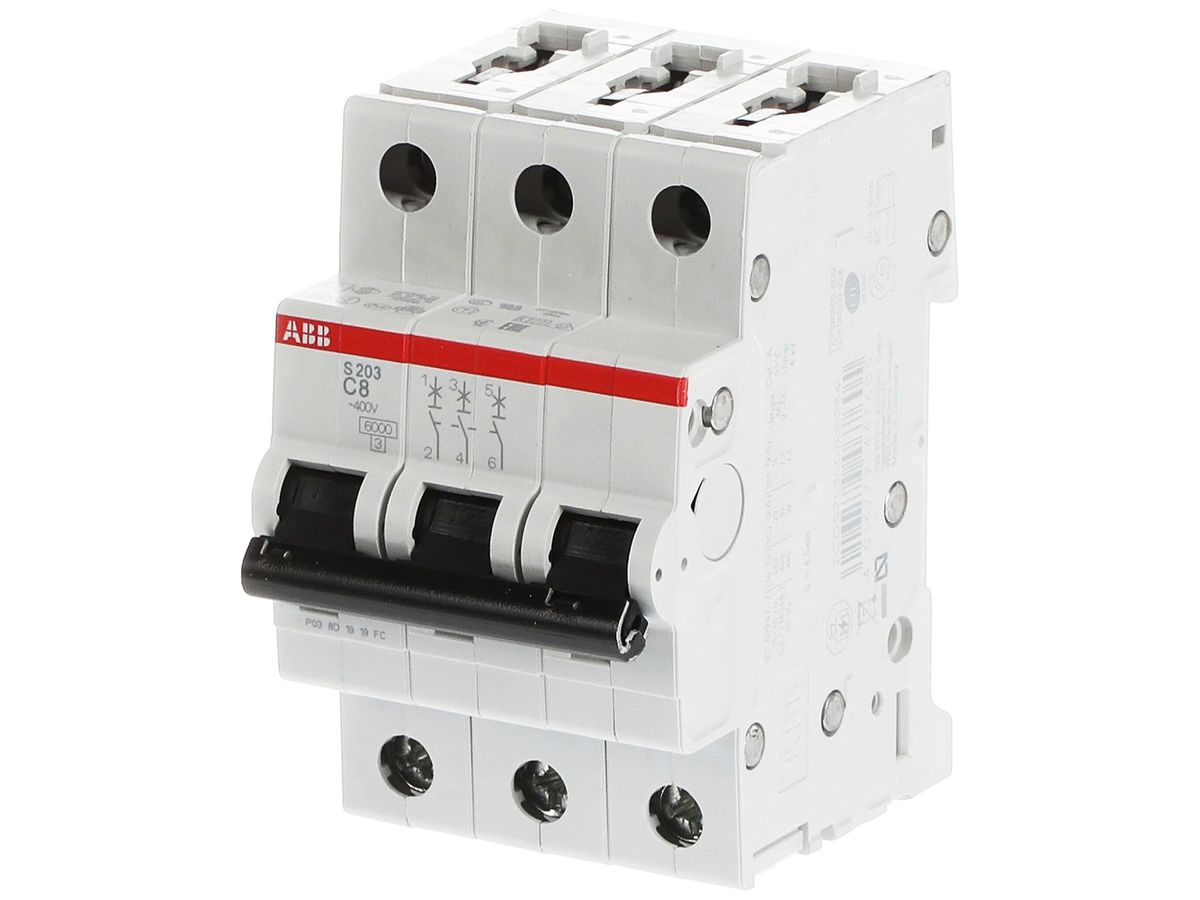 Leitungsschutzschalter ABB S203-C8 8A C 6kA